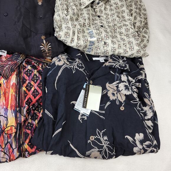 Vintage Hawaiian Shirt Mens Sz Medium Lot of 4 Rayon Cubavera NWT Y2k Summer - Picture 3 of 13